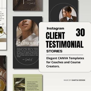 Kundenempfehlungen Instagram Stories - CANVA Vorlagen. Coach und Kursdesigner für Social Media Marketing