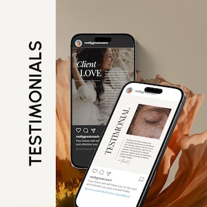 Testimonial Canva Templates, Instagram Client Review, Social Media Marketing Editable Posts | Coaches & Course Creators