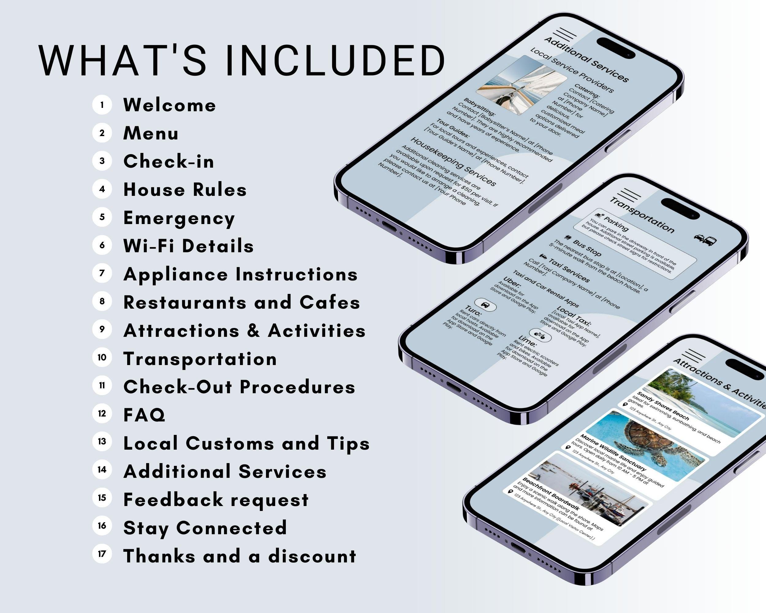 Digital Welcome Book Template. Airbnb Welcome Guest Book Canva Template ...