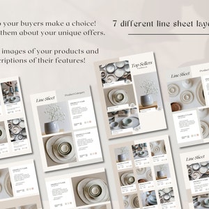 Line Sheet Canva Template. Product Catalog Template. Wholesale Line ...