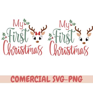 my first  Christmas, Baby's First Christmas Svg , First Christmas Baby Png , baby's first christmas hand lettered svg , Newborn  Christmas