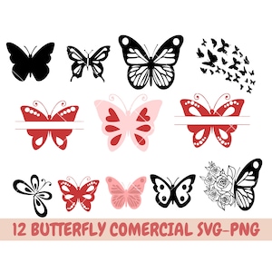 Butterfly SVG, Butterfly SVG File, Layered Butterfly SVG, Butterfly png, Butterfly Clipart, Butterflies Svg, Butterfly Cut File, svg,png