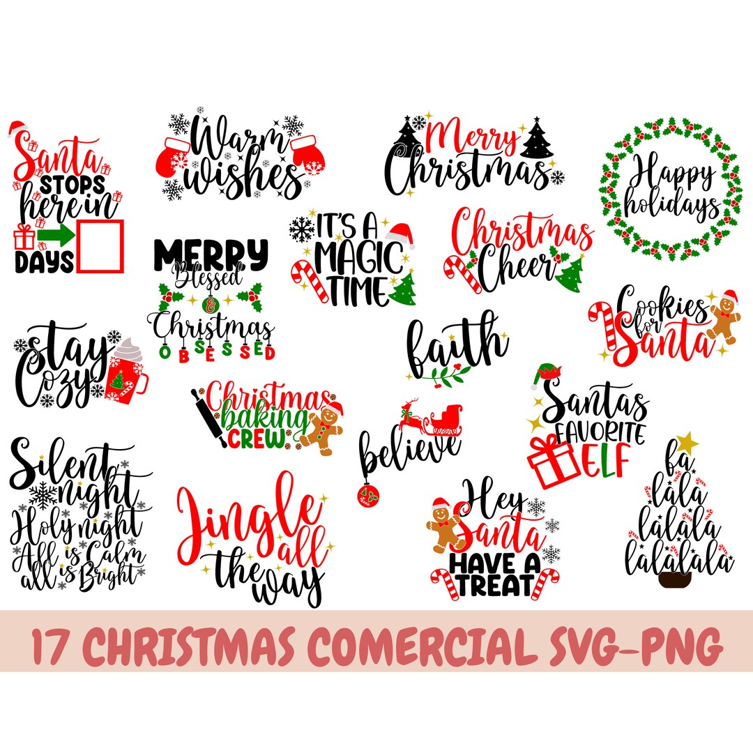 Christmas SVG Bundle, Cookies for Santa Svg, Christmas Ornaments ...