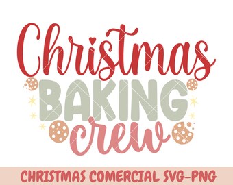 Christmas Cookie Baking Crew Png, Retro Holiday Cookie Retro Baking Crew  Proud Member Of Cookie Baking Crew SVG,Baking Christmas Apron Svg,