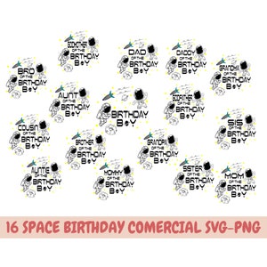 Space Themed Birthday, Space Birthday svg, Matching Family space Birthday, Space Birthday svg, Outer Space Birthday, Astronaut Birthday Boy