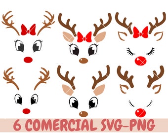 Reindeer SVG, Reindeer couple Svg, Christmas Svg, Holiday Svg, Buffalo Plaid Reindeer Svg, Cute Reindeer Svg, Christmas Reindeer Svg, svg