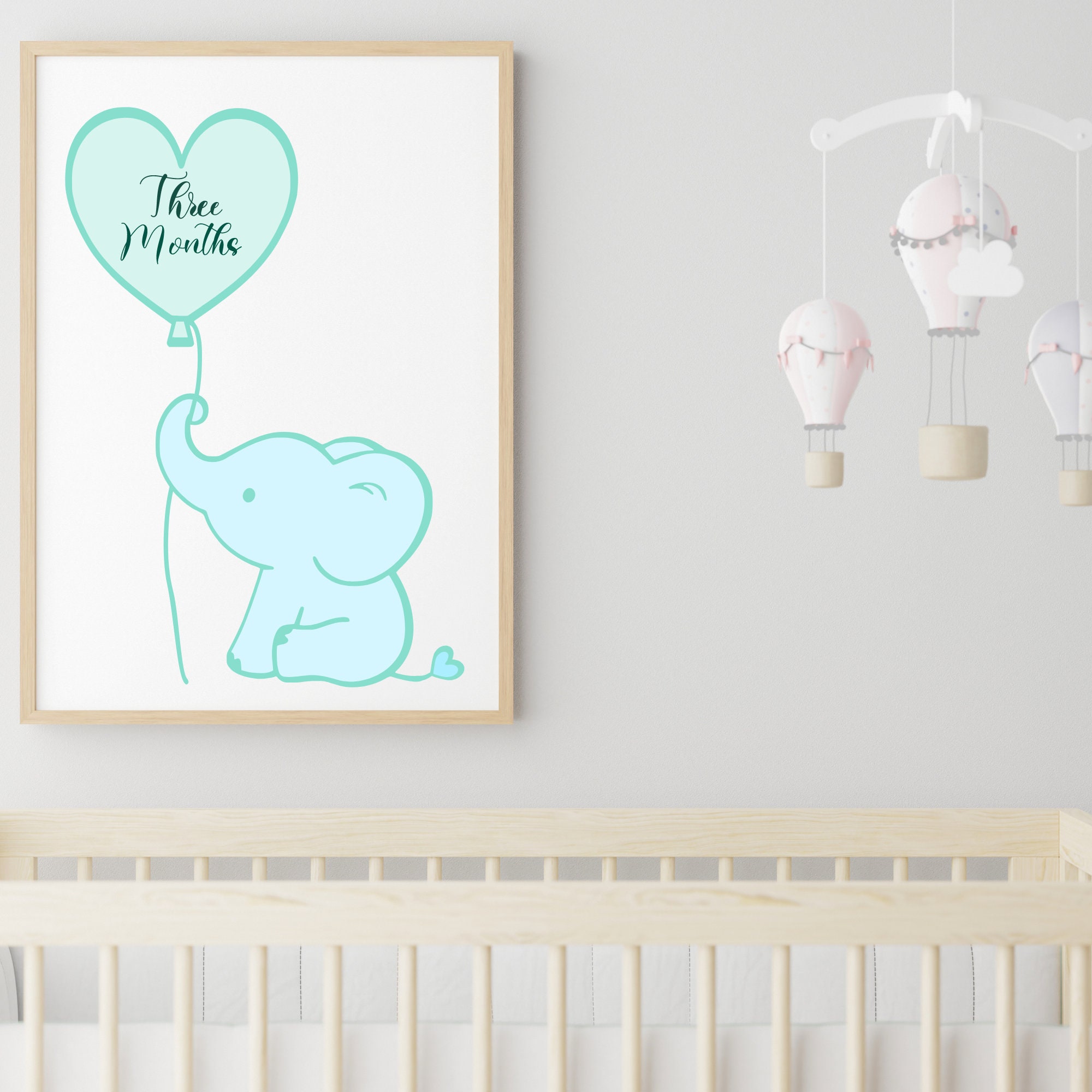 Elephant Svg Monthly Milestone Svg Milestone Discs Svg Baby - Etsy