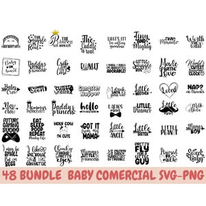 Baby SVG Bundle, Baby Shower SVG, Newborn SVG , Baby Quote Bundle, Cute Baby Saying svg, Funny Baby svg, Baby Boy Girl Svg, Baby Onesie svg