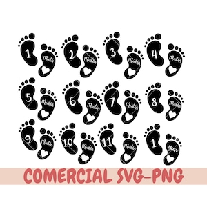 mijlpaal svg, baby mijlpaal kaarten, maandelijkse baby mijlpaal, maandelijkse mijlpaal svg, voeten mijlpaal, Pasgeboren Svg