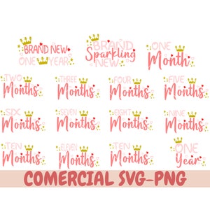 Baby Milestone SVG Bundle, Monthly Milestone SVG, Boy Milestone SVG, Girl Milestone svg, Newborn svg, Hello World svg, Glowforge svg
