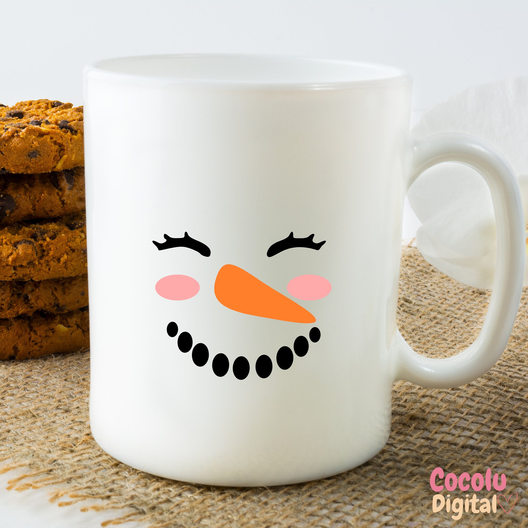 Snowman Face SVG Christmas Snowman SVG Winter Holiday - Etsy