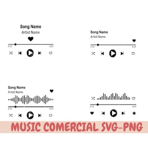 Music Player Svg Bundle Music Player Display Audio Control Svg Play Buttons Svg Music Player Png Cut File Instant Download  , display  audio