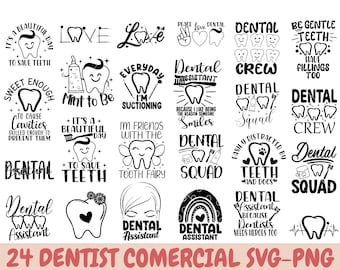 Bundle dentale svg, bundle dentista svg, Squadra dentale svg, dentista Quotes SVG, regalo assistente dentale, igenista dentale svg, cricut cut file svg