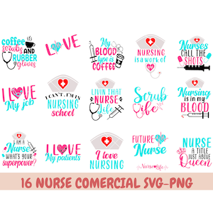 Nurse SVG Bundle, Nurse Quotes SVG, Doctor Svg, Nurse Superhero, Nurse Svg Heart, Nurse Life, Stethoscope, Cut Files For Cricut, Silhouette
