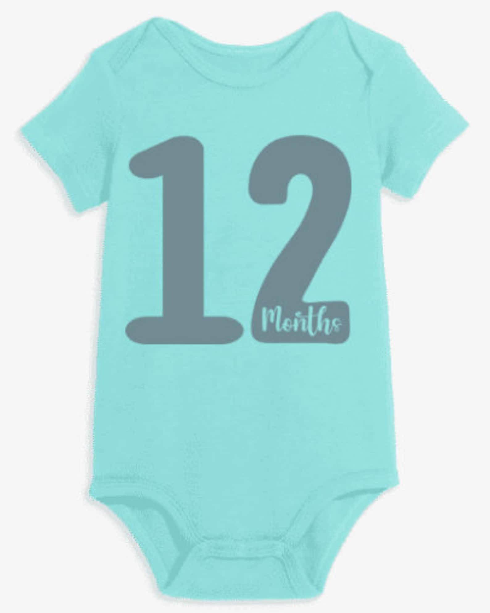 Milestone Months Svg 12 Month Onesie SVG Designs Baby - Etsy