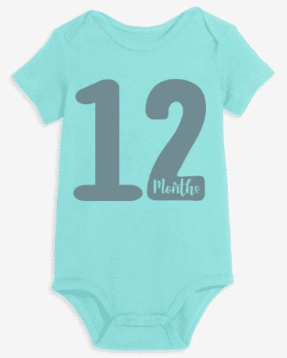Milestone Months Svg 12 Month Onesie SVG Designs Baby - Etsy