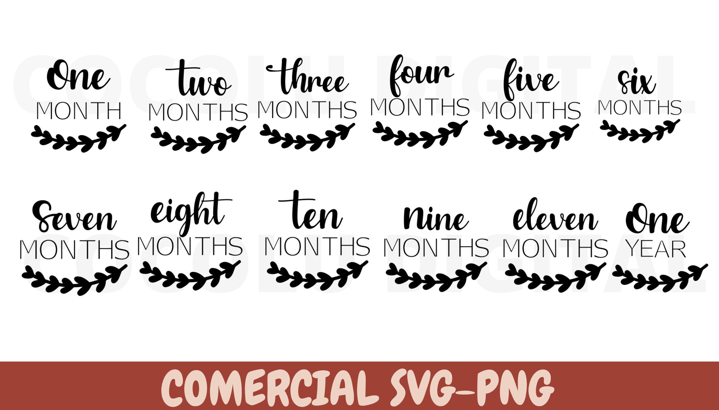 Milestone Months Svg 12 Month Onesie SVG Designs Baby | Etsy