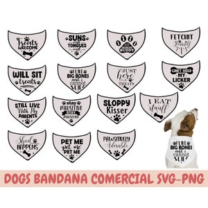 Funny Dog svg, Bundle SVG Bandana, Pet Shirt Svg, Dog bandana SVG, Dog bandana designs, Funny dog graphics, Sloppy Kisser, Pet Me Png, fourrure