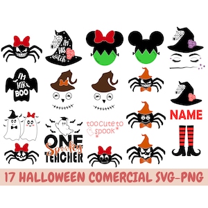 Gost svg,Disneyy halloween SVG, mickee mouse svg SVG, minne pumkin svg, first halloween , witch svg, boo svg, spider svg, cute spider svg.