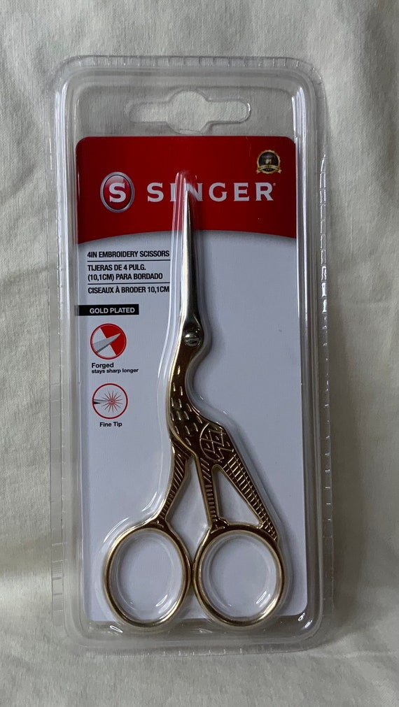 Singer Forged Stork Embroidery Scissors 4.5 Gold