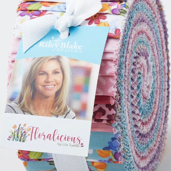 FREE GIFT W/Floralicious 2.5" Strip Roll (Jelly Roll / Rolie Polie) by Lila Tueller for Riley Blake