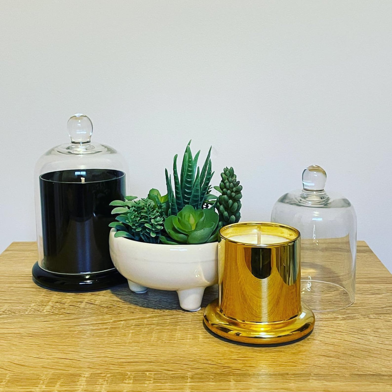 Black Large Cloche Candle Elegant Homemade handpoured Etsy