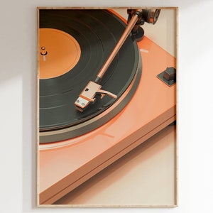 Retro Record Label Poster, Retro Room Decor, Music Label Print, Vinyl Record Poster, Trendy Music Poster, Music lover&#39;s gift, Large Wall Art