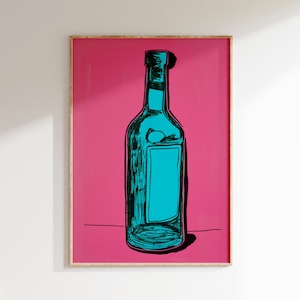Alcohol Bottle Poster,  Cocktail Bar Poster, Funny Bartender Prin, Large Wall Art, Spirits And Wine Poster, Alcohol Poster, Cocktail Art