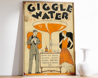 Cocktail Bar Poster, Funny Bartender Print, Old Book Cover, Large Wall Art, Spirits And Wine Poster, Alcohol Poster, Cocktail Wall Art