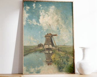 ポール・ジョセフ・コンスタンティン・ガブリエル作「干拓地の水路の