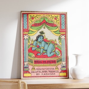 Indian Matchbox Print, Vintage Indian Print, Indian Wall Art, Indian Matchbox Label. Matchbox Print, Rustic Wall Decor, Indian Home Decor