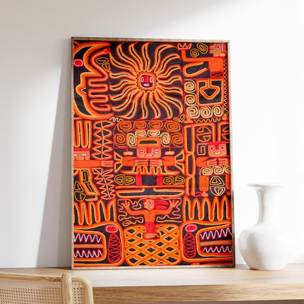 Incan Weaving, Vintage Inca Print, Inca Ornaments Poster, Peru Wall Art, Inca Civilisation Wall Art, Ornament Room Decor, Old Civilisation