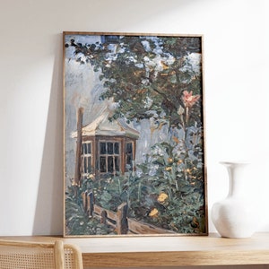 Toulouse Jardin Fleuri by Egon Schiele, Fine Art Print, Expressionism Print, Vintage Poster, Large Wall Art Print, Botanical Painting