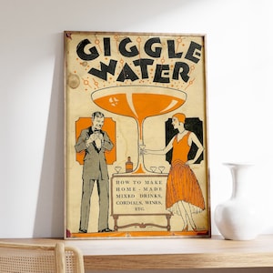 Cocktail Bar Poster, Funny Bartender Print, Old Book Cover, Large Wall Art, Spirits And Wine Poster, Alcohol Poster, Cocktail Wall Art