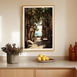 Vintage Italian Lemon Tree Print, Botanical Street Scene Poster image 9