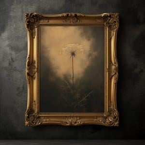 Impressão de flores temperamentais, impressão floral vintage, arte de parede botânica temperamental, decoração rústica para casa, impressão botânica escura, academia escura, estética escura