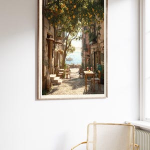 Vintage Italian Lemon Tree Print, Botanical Street Scene Poster image 4