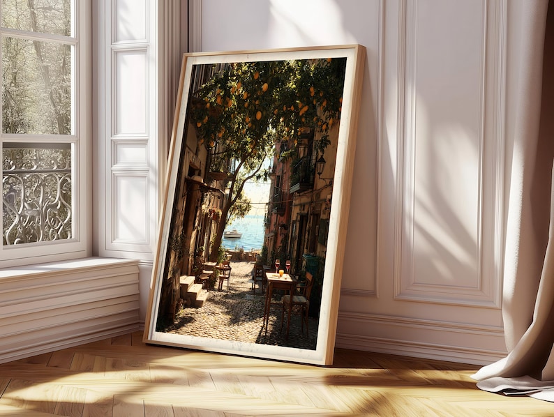 Vintage Italian Lemon Tree Print, Botanical Street Scene Poster image 15