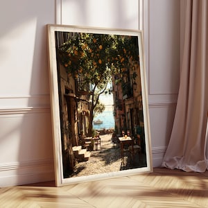 Vintage Italian Lemon Tree Print, Botanical Street Scene Poster image 13