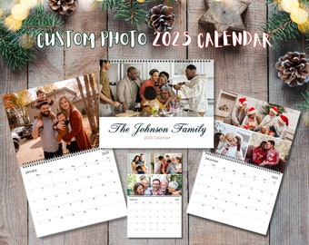 Custom Photo Calendar (2025), Personalised Calendar, 12 Month Calendar, Monthly Wall Calendar, 2025 Wall Calendar, Family Photo Calendar