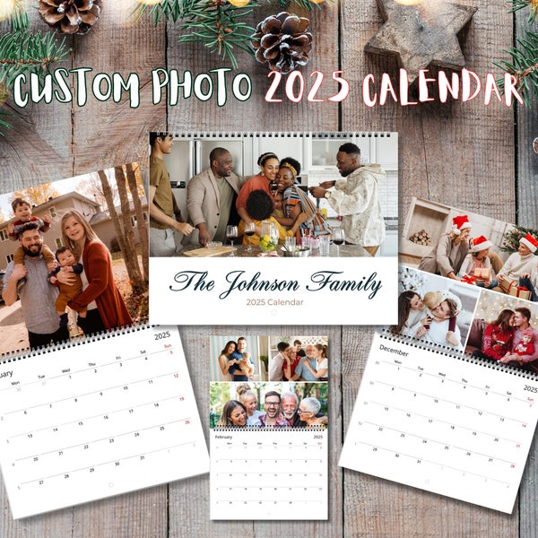 Custom Monthly Photo Calendar Etsy