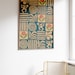 Vintage Textile Pattern Poster, Floral Pattern Print, Abstract Wall Art ...