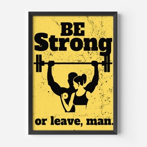 Gym Motivational Print, Bodybuilding Print, Gym Poster, Gym Decor, Fitness Print, Gym Wall Art, Sports Poster, Motivational Quote, Retro Art