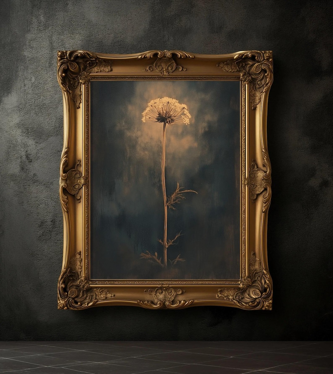 Moody Flower Print, Vintage Floral Print, Moody Botanical Wall Art ...