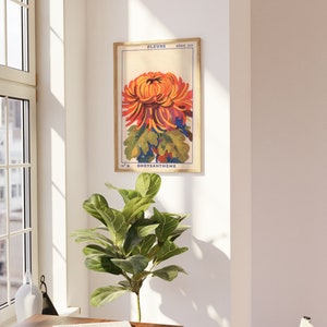 Affiche Poster 50x70cm Lotus - Art Déco, Fleurs Bleues - Marque ARTTOR - Neuf Pour Déco Murale