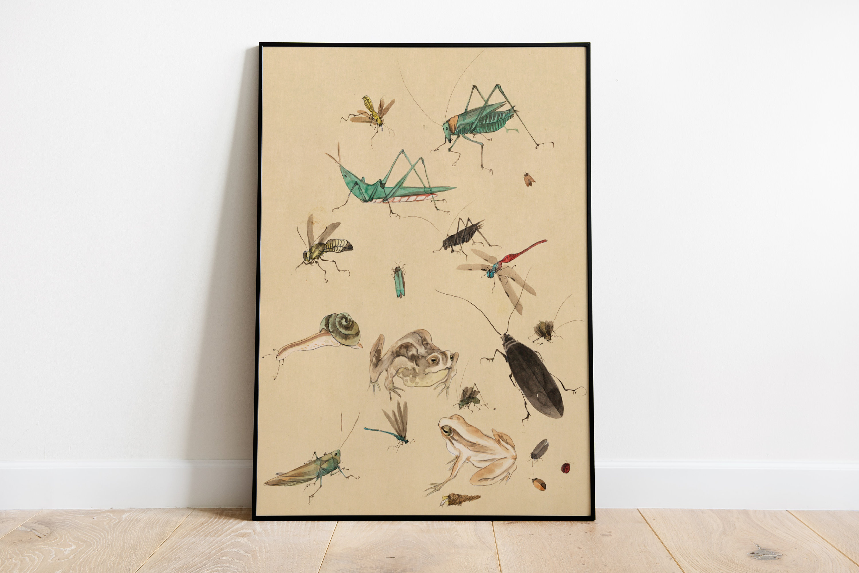 Japanese Insect Drawing Vintage Insects Japanese Art Print, Entomological Poster - Etsy