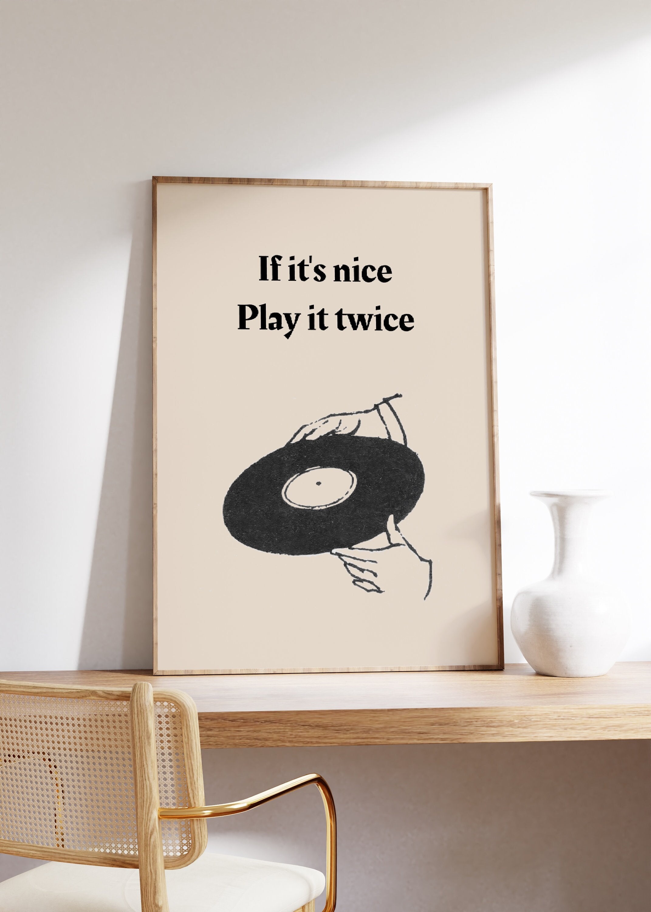 Record label Poster, Music Label Print, Vinyl Record Poster, Trendy Music Poster, Music lover's gift, Large Wall Art, Retro Print