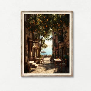 Vintage Italian Lemon Tree Print, Botanical Street Scene Poster image 3