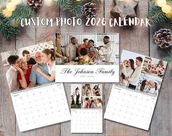 Custom Photo Calendar (2026), Personalised Calendar, 12 Month Calendar, Monthly Wall Calendar, 2026 Wall Calendar, Family Photo Calendar