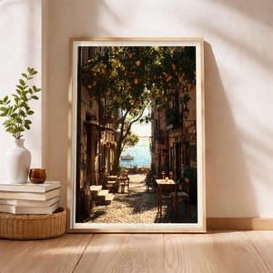 Vintage Italian Lemon Tree Print, Botanical Street Scene Poster image 10